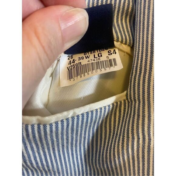 Brooks Brothers Blue and White Pinstriped Jacket 44 S - Picture 8 of 10